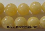 CYJ255 15.5 inches 14mm round yellow jade beads wholesale