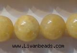 CYJ257 15.5 inches 18mm round yellow jade beads wholesale