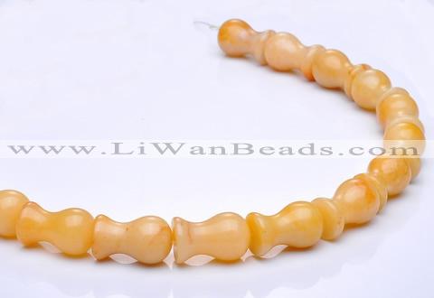 CYJ26 12*20mm lamp shape yellow jade gemstone beads Wholesale