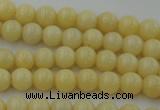 CYJ301 15.5 inches 6mm round yellow jade beads wholesale