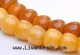 CYJ32 8*8mm bread shape yellow jade gemstone beads Wholesale