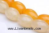 CYJ33 16 inches 8*12mm rice yellow jade gemstone beads Wholesale