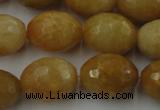 CYJ335 15.5 inches 16*20mm faceted rice yellow jade beads wholesale