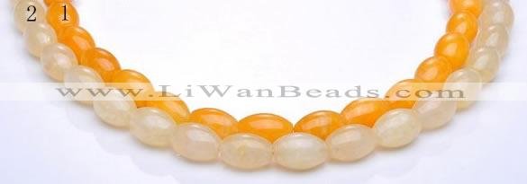 CYJ34 16 inch 10*14mm rice yellow jade gemstone beads Wholesale