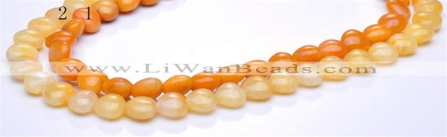 CYJ39 16 inch 20*20mm heart yellow jade gemstone beads Wholesale