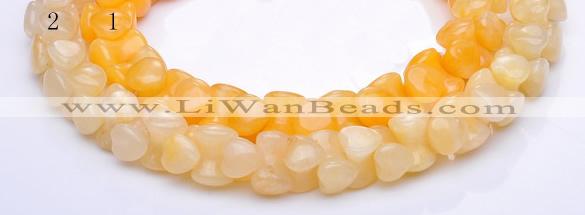 CYJ42 16 inch 9*12mm dumbbell-shaped yellow jade gemstone beads