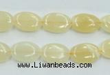 CYJ60 15.5 inches 10*14mm oval yellow jade gemstone beads wholesale