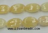 CYJ61 15.5 inches 13*18mm oval yellow jade gemstone beads wholesale