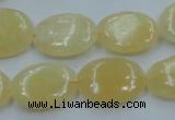 CYJ62 15.5 inches 15*20mm oval yellow jade gemstone beads wholesale