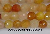 CYJ646 15.5 inches 6mm faceted round mixed yellow jade beads