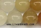 CYJ658 15 inches 10mm round yellow jade beads