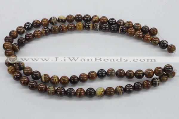 CZJ171 15.5 inches 10mm round iron zebra jasper beads wholesale