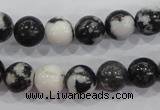 CZJ205 15.5 inches 12mm round black & white zebra jasper beads