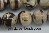 CZJ254 15.5 inches 16mm round zebra jasper beads wholesale