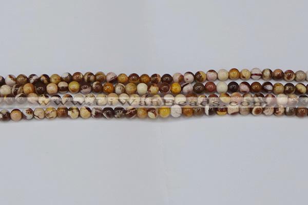 CZJ270 15.5 inches 4mm round zebra jasper beads wholesale