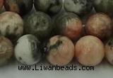 CZJ553 15.5 inches 10mm round pink zebra jasper beads wholesale