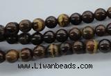 CZJ69 15.5 inches 6mm round iron zebra jasper beads wholesale