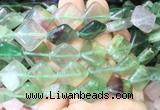 DOBS10 15 inches 15mm diamond fluorite gemstone beads wholesale