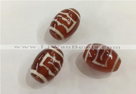 DZI395 10*14mm drum tibetan agate dzi beads wholesale