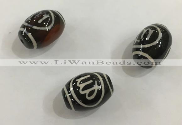 DZI406 10*14mm drum tibetan agate dzi beads wholesale