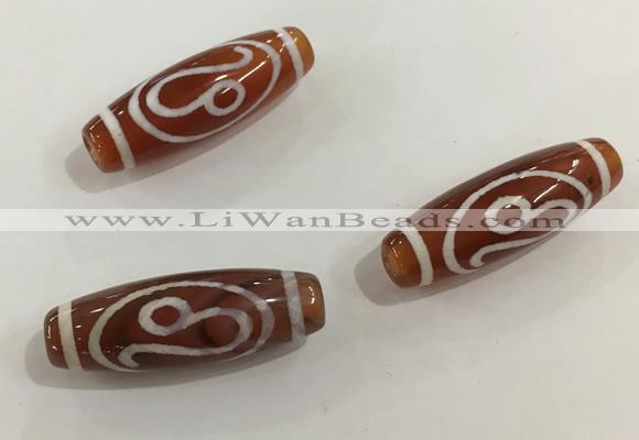 DZI440 10*30mm drum tibetan agate dzi beads wholesale