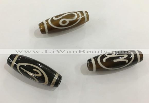 DZI466 10*30mm drum tibetan agate dzi beads wholesale