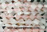 FGBS08 15 inches 12mm faceted Four leaf clover rose quartz beads