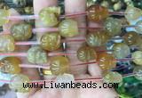 FGBS127 15 inches 12mm carved skull red agate beads wholesale