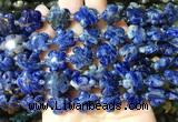 FGBS191 15 inches 15mm carved five petal flower sodalite beads wholesale