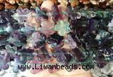 FGBS200 15 inches 20mm carved 5 petal flower rainbow fluorite beads wholesale