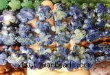 FGBS214 15 inches 20mm carved 5 petal flower sodalite beads wholesale