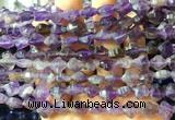 FGBS220 15 inches 10mm faceted four leaf clover amethyst beads wholesale