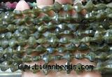 FGBS233 15 inches 10mm faceted four leaf clover labradorite beads wholesale