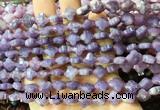 FGBS234 15 inches 10mm faceted four leaf clover lepidolite beads wholesale