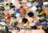 FGBS260 15 inches 13mm faceted 4 leaf clover colorful gemstone beads wholesale