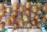 FGBS90 15 inches 12mm carved skull red aventurine beads wholesale