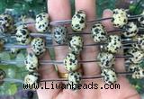 FGBS94 15 inches 12mm carved skull dalmatian jasper beads wholesale