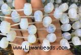 FGBS98 15 inches 12mm carved skull opalite beads wholesale