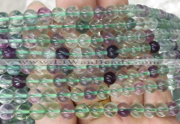 FLBS15 15 inches 6mm round fluorite gemstone beads wholesale