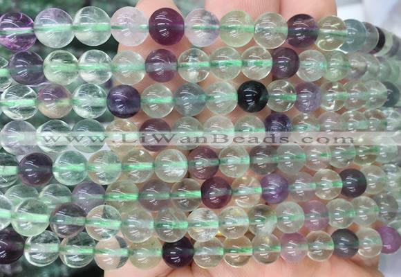 FLBS16 15 inches 8mm round fluorite gemstone beads wholesale