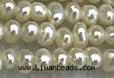 FWP04 14.5 inches 1.8mm - 2.1mm potato white freshwater pearl strands