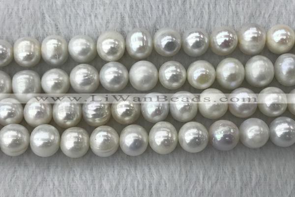 FWP115 15 inches 10mm - 11mm potato grey freshwater pearl strands