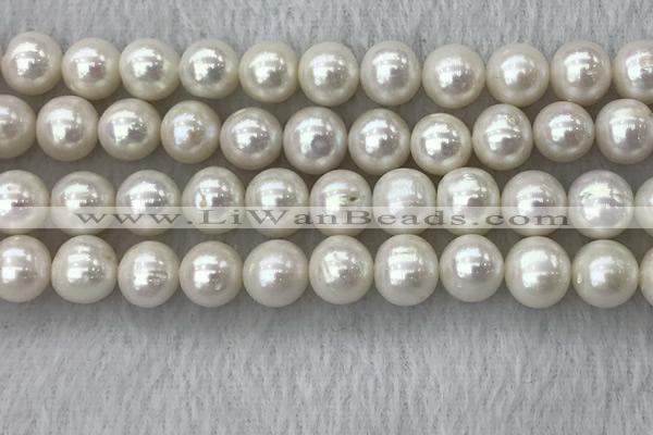 FWP118 15 inches 10mm - 11mm potato white freshwater pearl strands