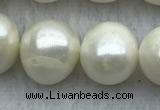 FWP124 15 inches 11mm - 12mm potato white freshwater pearl strands