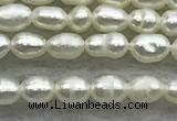 FWP154 14.5 inches 2mm - 3mm rice white freshwater pearl strands