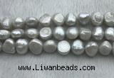 FWP262 15 inches 11mm - 12mm baroque grey freshwater pearl strands