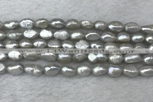 FWP276 15 inches 6mm - 7mm baroque grey freshwater pearl strands