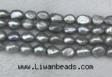 FWP287 15 inches 9mm - 10mm baroque grey freshwater pearl strands