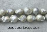 FWP363 15 inches 18mm - 22mm baroque freshwater nucleated pearl beads