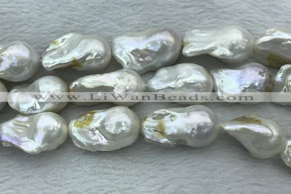 FWP368 15 inches 18mm - 22mm baroque freshwater nucleated pearl beads